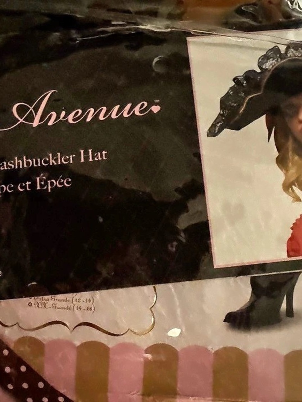 Leg Avenue Women's Swashbuckler Hat Black & Red , worn once
